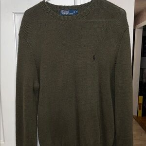 Polo by Ralph Lauren Men's Olive Crewneck Sweater